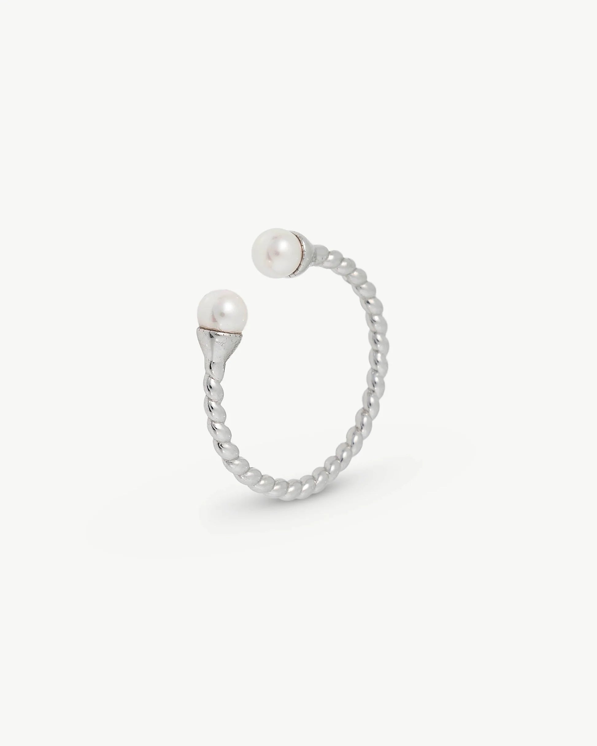 Prsten White Twist s biserima 4mm Majorica