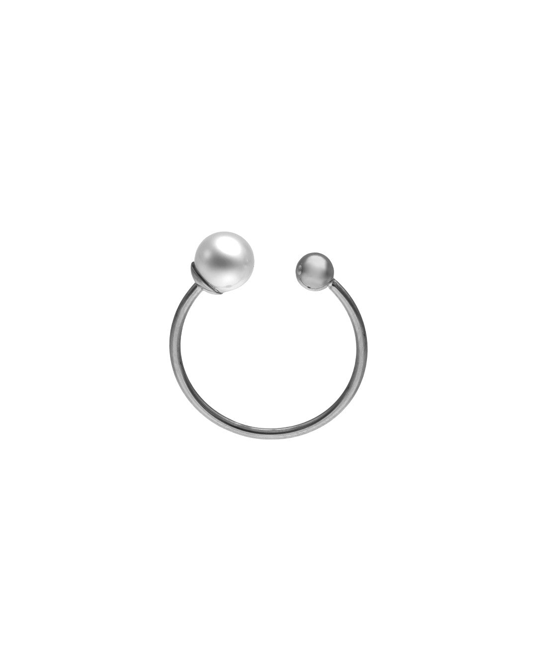 Prsten AURA 6mm Majorica Stainless Steel