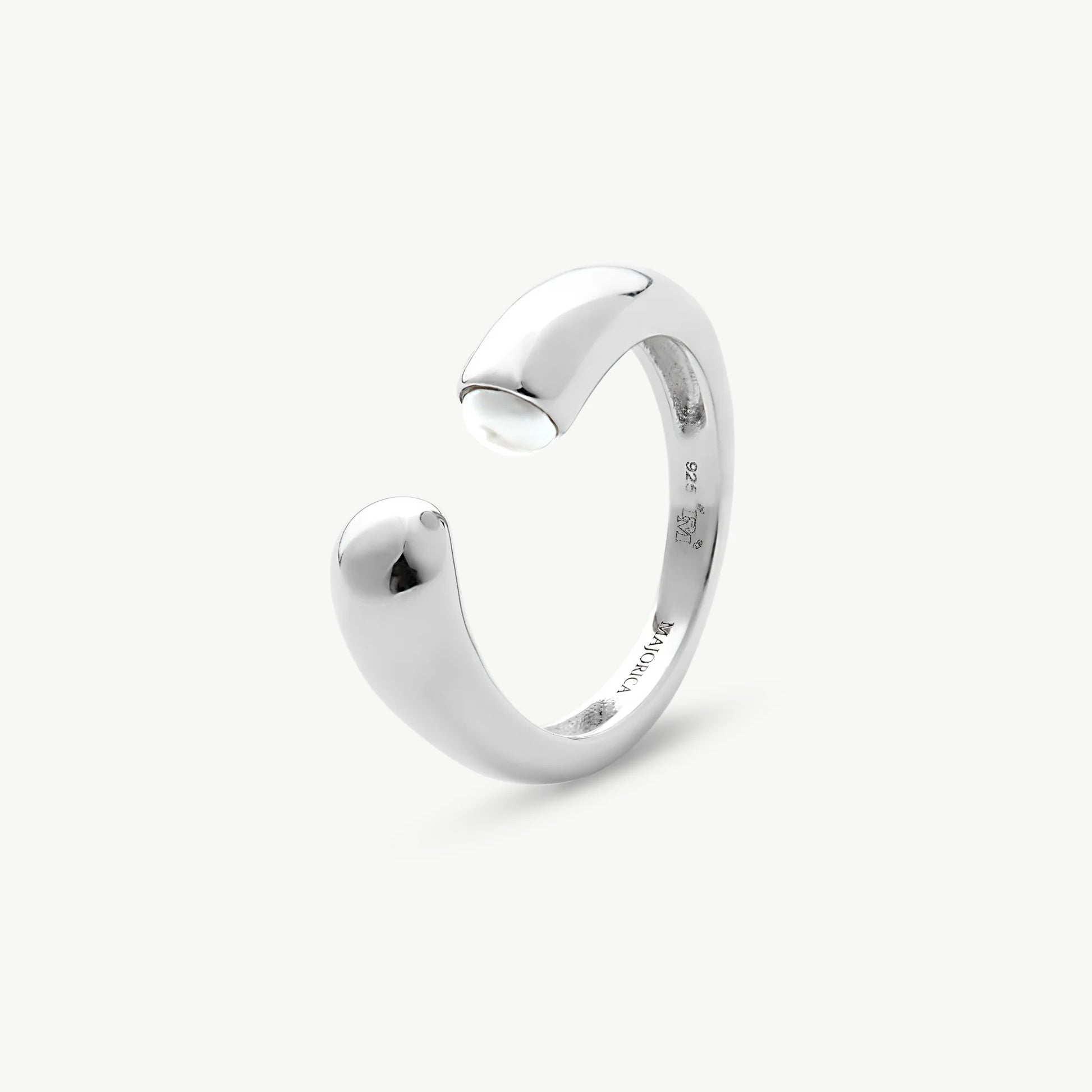 Prsten DROP 6mm Silver Majorica