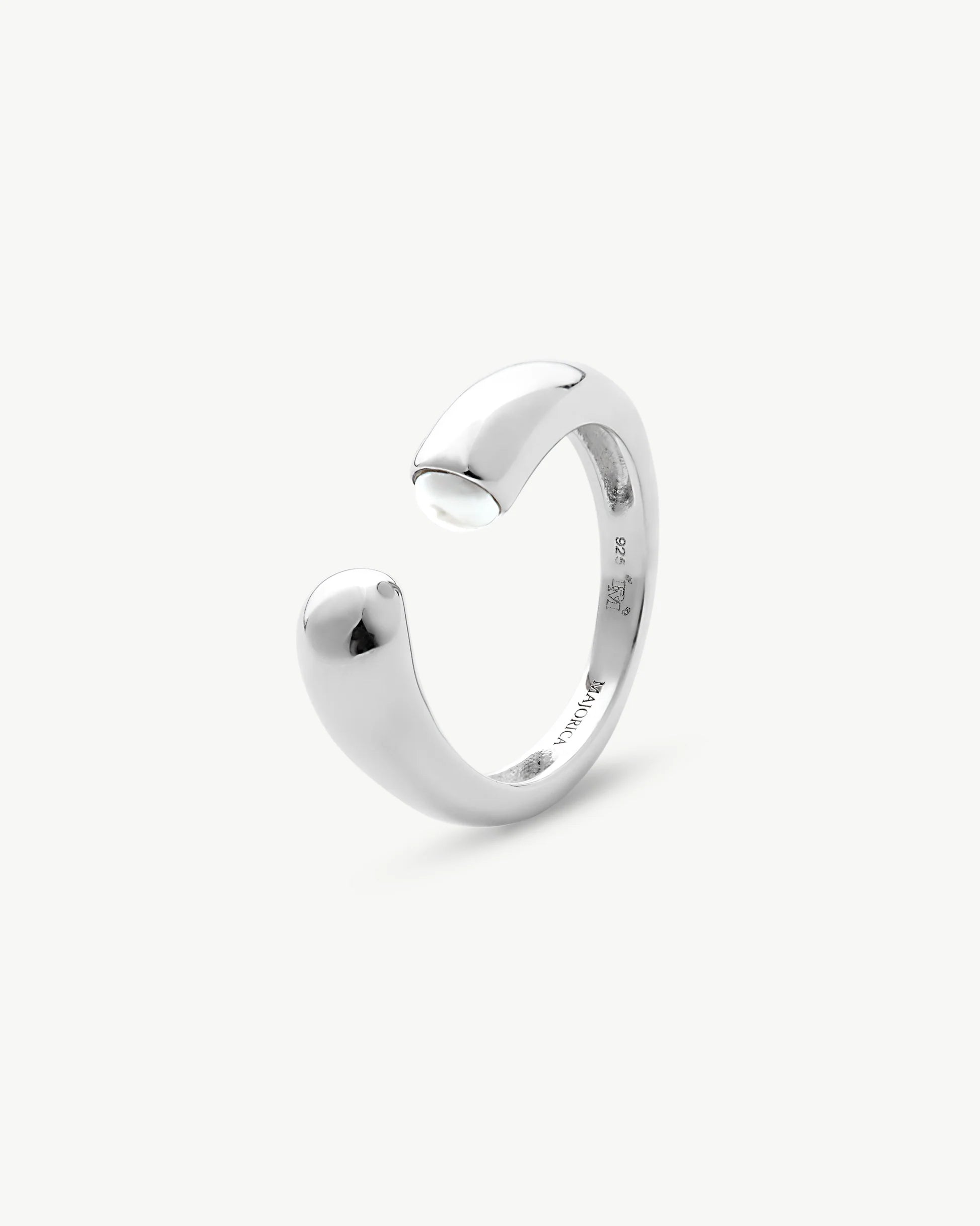 Prsten DROP 6mm Silver Majorica