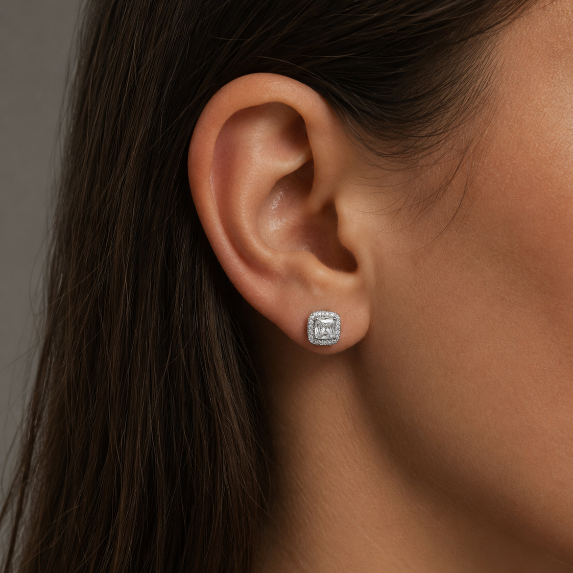 Srebrne naušnice Diamond Whisper