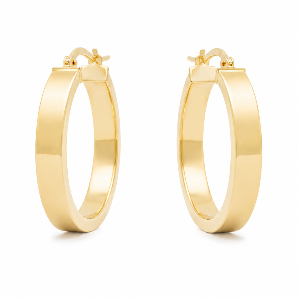 Srebrne naušnice Golden Eclipse