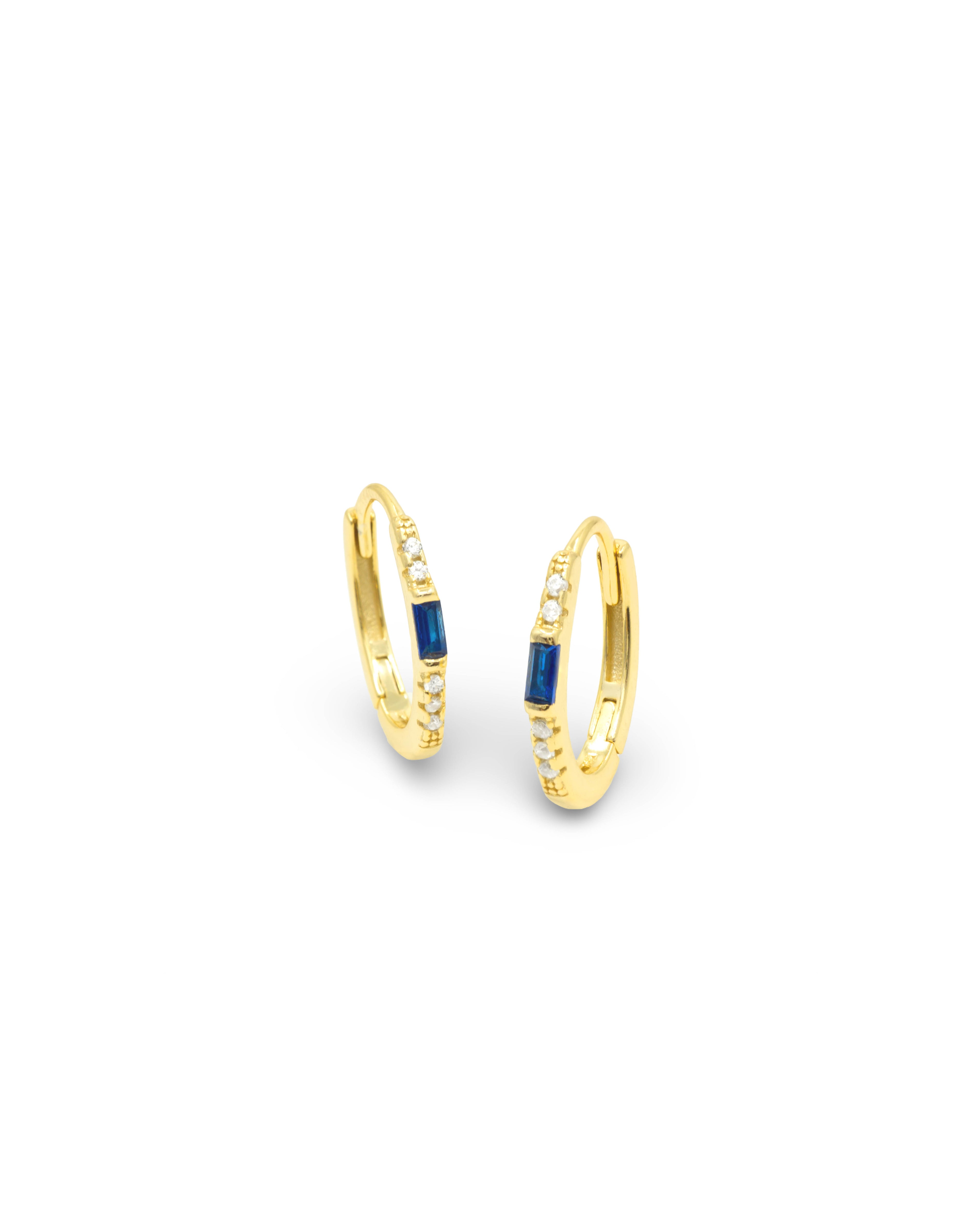 Sapphire Ring Srebrne Naušnice