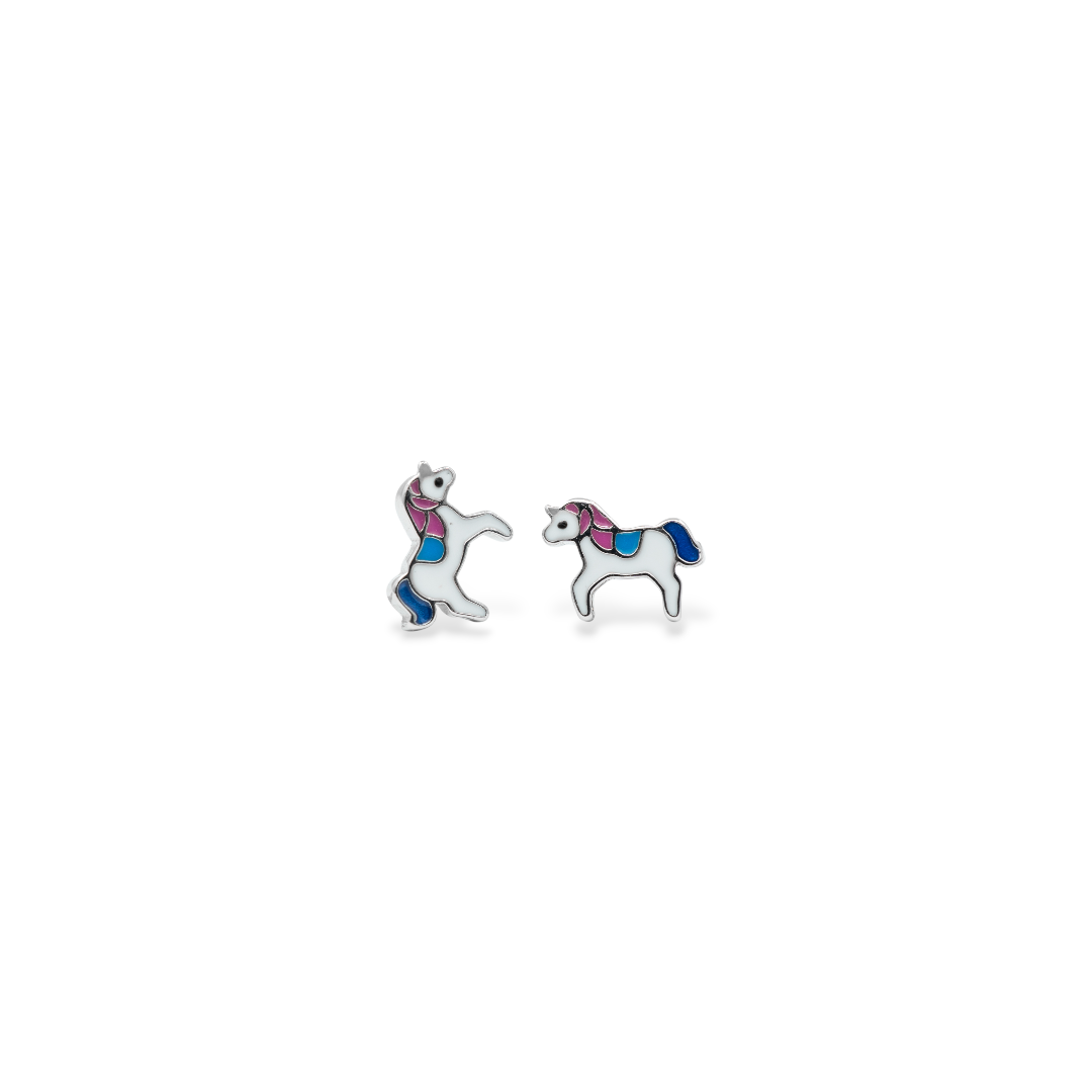 Srebrne naušnice Pony E1-025
