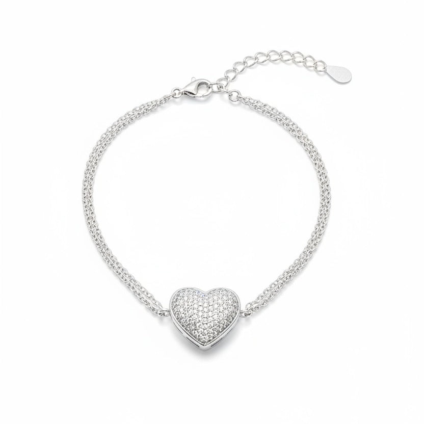 Ruby Heartbeat Srebrna Narukvica F5P-001