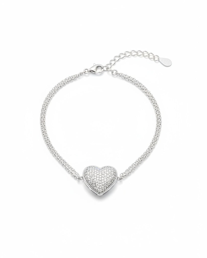 Ruby Heartbeat Srebrna Narukvica F5P-001