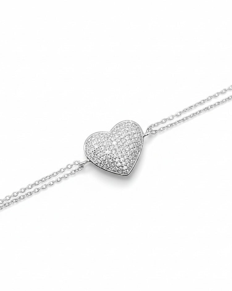 Ruby Heartbeat Srebrna Narukvica F5P-001