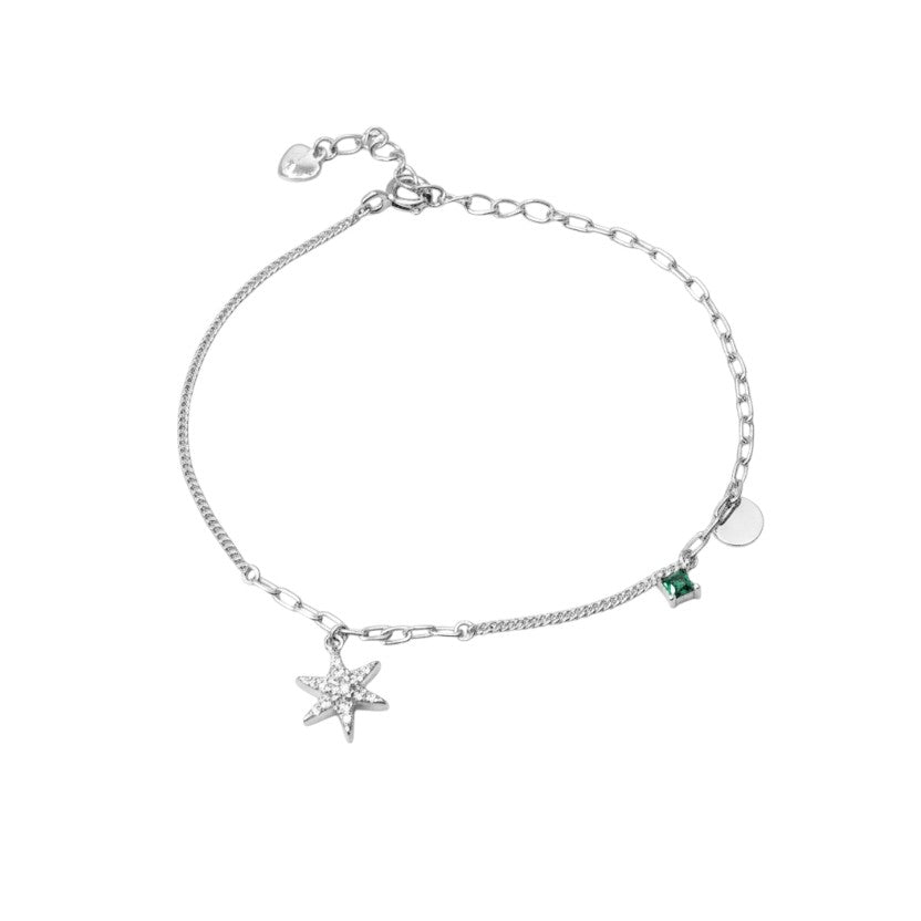 Emerald Star Srebrna Narukvica F5P-015