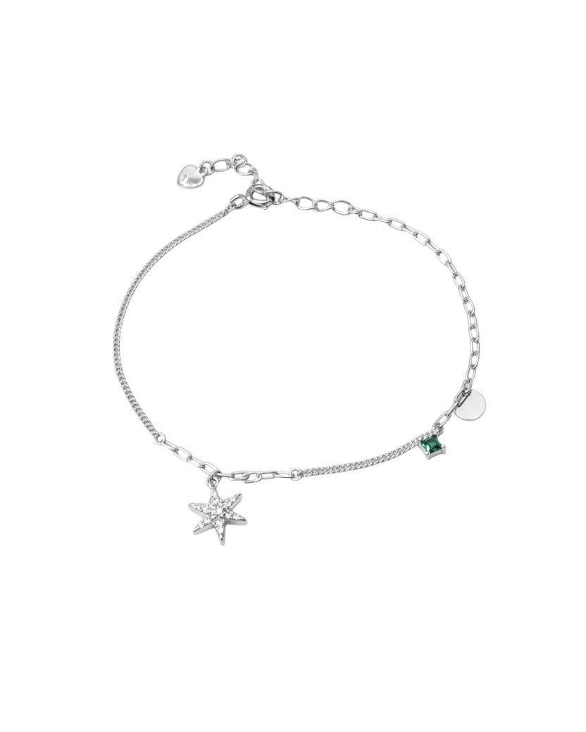 Emerald Star Srebrna Narukvica F5P-015