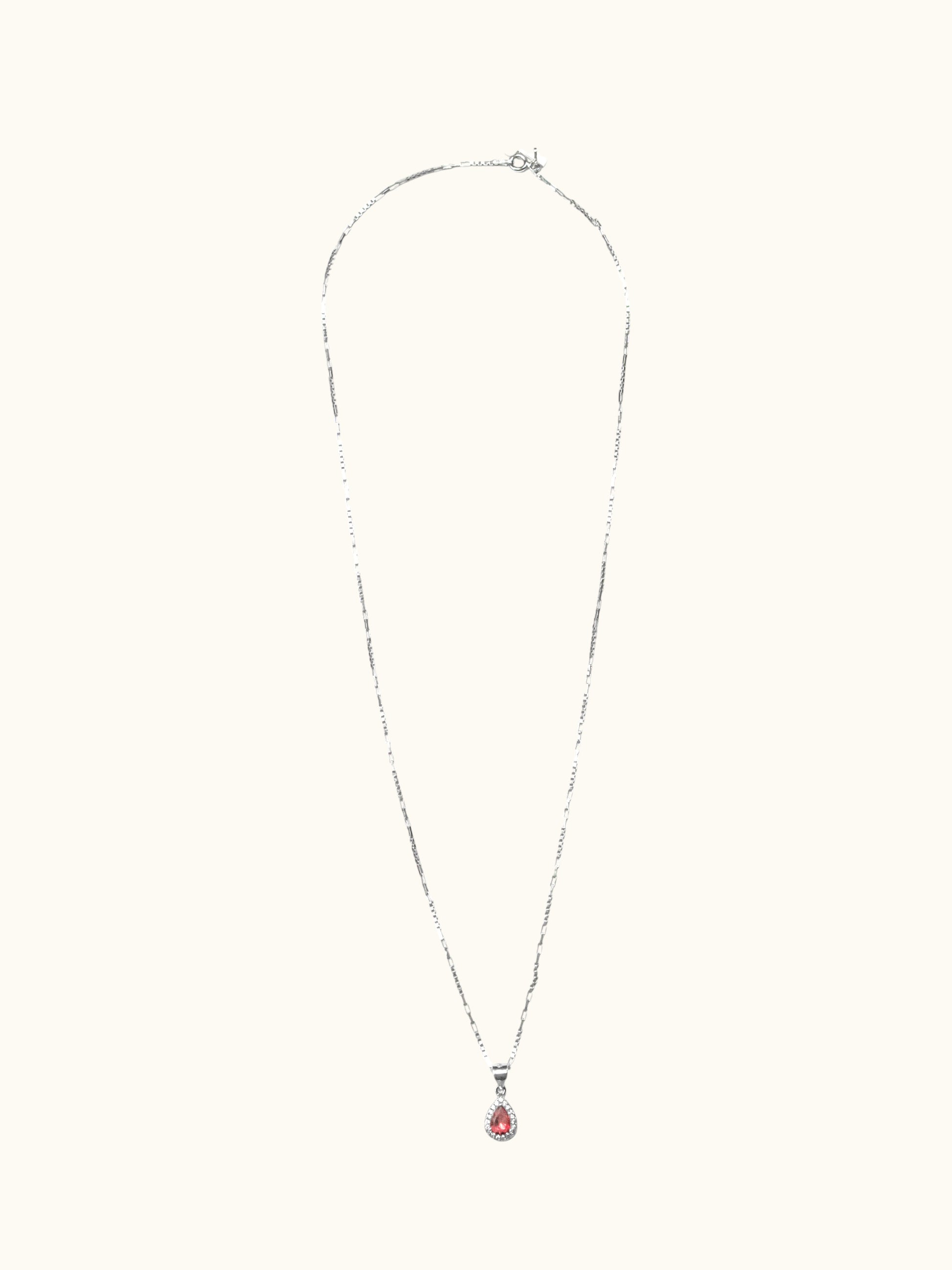 Pear Shape Ruby color lančić s privjeskom L4-007